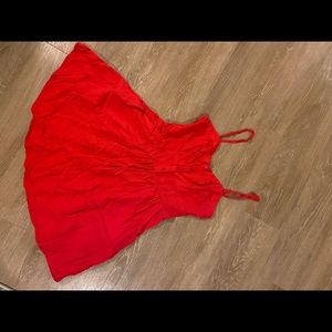 Express A Line Skater Dress in red